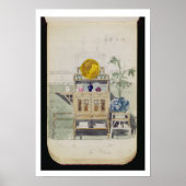 Ontwerp voor een Sideboard, c.1860s-70s (w/c & pot Poster (Voorkant)