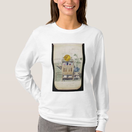 Ontwerp voor een Sideboard, c.1860s-70s (w/c & pot T-shirt (Voorkant)