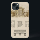 Ontwerp voor een staat met binnenplannen iPhone 13 hoesje<br><div class="desc">Een aantrekkelijke tekening van architectonische design voor een landgoed,  compleet met plannen voor het interieur. Als je je eigen huis wilt bouwen,  kunnen deze design je intrigeren. Koop vandaag nog een kopie!</div>