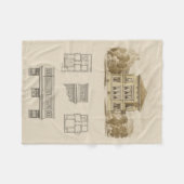 Ontwerp voor een staat met binnenplannen fleece deken (Voorkant (Horizontaal))