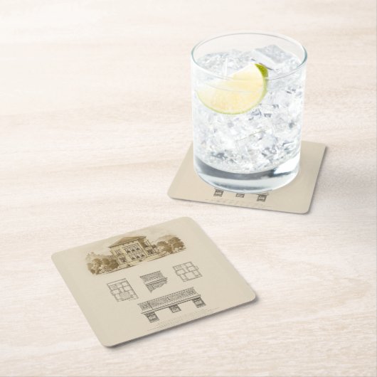 Ontwerp voor een staat met binnenplannen kartonnen onderzetters (Insitu)