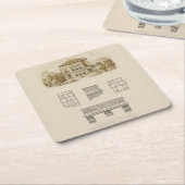 Ontwerp voor een staat met binnenplannen kartonnen onderzetters (Schuin)