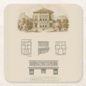 Ontwerp voor een staat met binnenplannen kartonnen onderzetters (Voorkant)