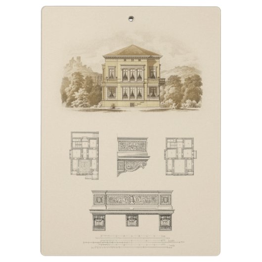 Ontwerp voor een staat met binnenplannen klembord (Achterkant)