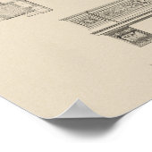 Ontwerp voor een staat met binnenplannen poster (Hoek)