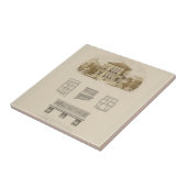 Ontwerp voor een staat met binnenplannen tegeltje (Zijkant)