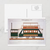 Ontwerp voor een stoomtram, bord 126 van 'The Indu Briefkaart (Voorkant / Achterkant)