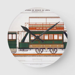 Ontwerp voor een stoomtram, bord 126 van 'The Indu Ronde Klok