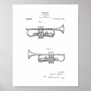 Ontwerp voor een Trumpet-patent Poster