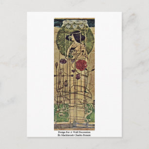 Ontwerp voor een wanddecoratie briefkaart