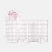 ontwerp voor een witte eyelet bruiloft met hart bedankdoosjes (Uitgevouwen)