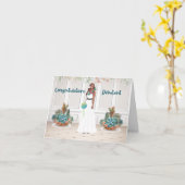 Ontwerp voor een zwarte debutante in wit en Blauwg Kaart (Gele Bloem)