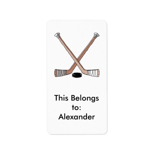 ontwerp voor eend- en hockeysticks etiket (Voorkant)