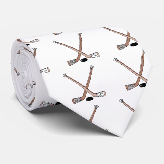 ontwerp voor eend- en hockeysticks stropdas (Opgerold)