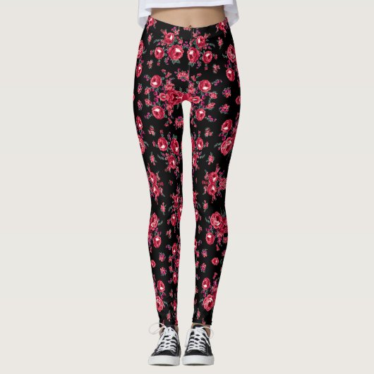ontwerp voor elegante leggings met rozen (Voorkant)