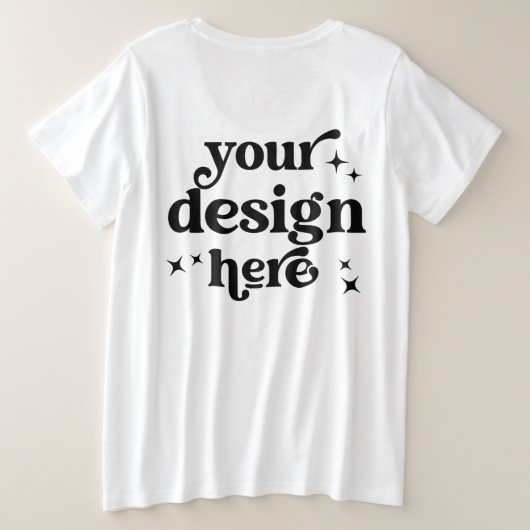 Ontwerp voor- en achterzijde Aangepaste Logo Geper Grote Maat T-shirt (Design achterkant)