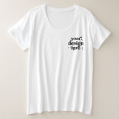 Ontwerp voor- en achterzijde Aangepaste Logo Geper Grote Maat T-shirt (Design voorkant)