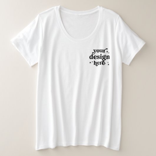 Ontwerp voor- en achterzijde Aangepaste Logo Geper Grote Maat T-shirt (Design voorkant)