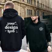 Ontwerp voor- en achterzijde Aangepaste Logo Geper Hoodie