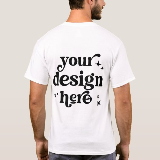 Ontwerp voor- en achterzijde Aangepaste Logo Geper T-shirt (Achterkant)