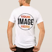 Ontwerp voor- en achterzijde Aangepaste Logo Geper Tri-Blend Shirt (Achterkant)
