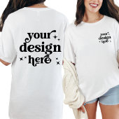 Ontwerp voor- en achterzijde Aangepaste Logo Geper Tri-Blend Shirt