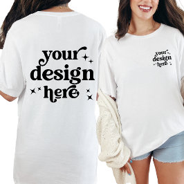 Ontwerp voor- en achterzijde Aangepaste Logo Geper Tri-Blend Shirt