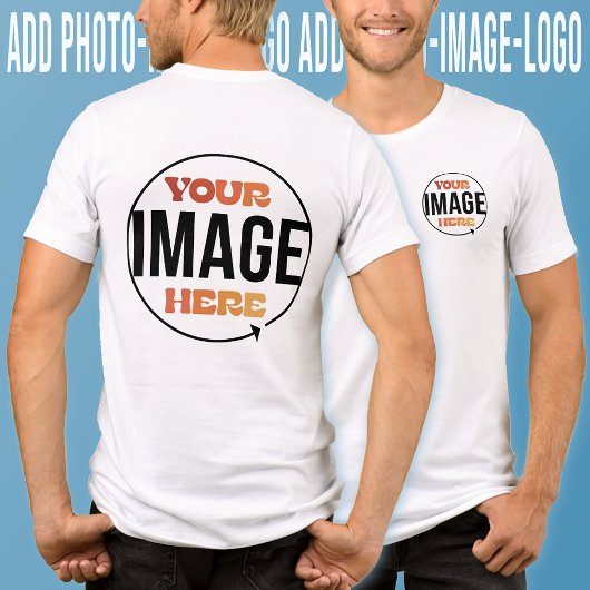 Ontwerp voor- en achterzijde Aangepaste Logo Geper Tri-Blend Shirt