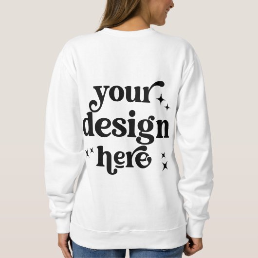 Ontwerp voor- en achterzijde Aangepaste Logo Geper Trui (Achterkant)