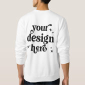 Ontwerp voor- en achterzijde Aangepaste Logo Geper Trui (Achterkant)