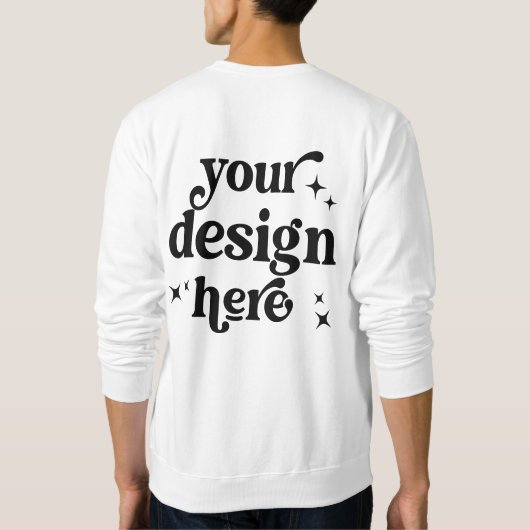 Ontwerp voor- en achterzijde Aangepaste Logo Geper Trui (Achterkant)