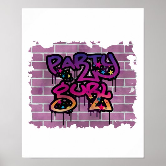 ontwerp voor feestgraffiti poster (Voorkant)
