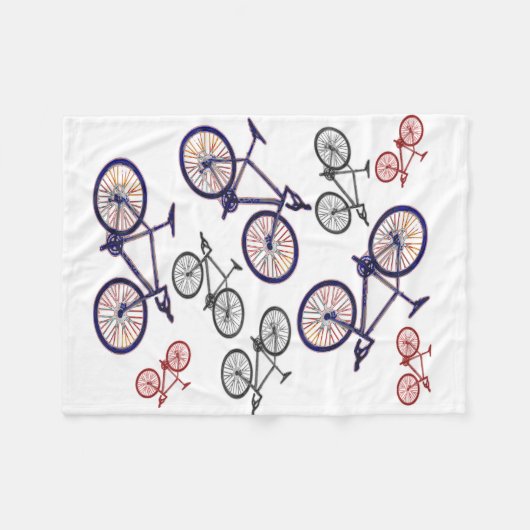 Ontwerp voor fietsafdrukken fleece deken (Voorkant (Horizontaal))