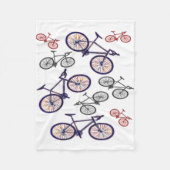 Ontwerp voor fietsafdrukken fleece deken (Voorkant)