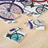 Ontwerp voor fietsafdrukken legpuzzel (Zijkant)