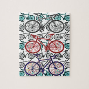 Ontwerp voor fietsafdrukken legpuzzel