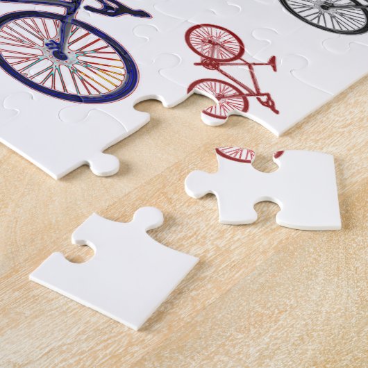 Ontwerp voor fietsafdrukken legpuzzel (Zijkant)