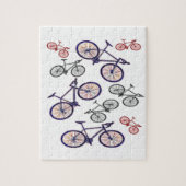 Ontwerp voor fietsafdrukken legpuzzel (Verticaal)