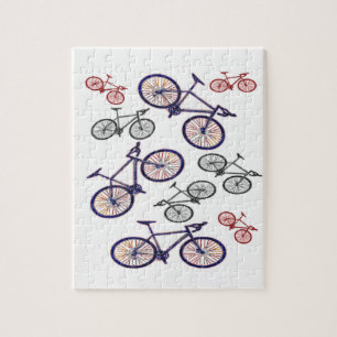 Ontwerp voor fietsafdrukken legpuzzel