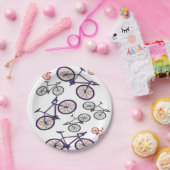 Ontwerp voor fietsafdrukken papieren bordje (Feest)