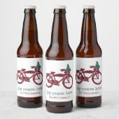  ontwerp voor fietsen en kerstbomen bier etiket (Flessen)