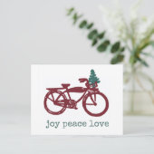  ontwerp voor fietsen en kerstbomen briefkaart (Staand voorkant)