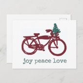  ontwerp voor fietsen en kerstbomen briefkaart (Voorkant / Achterkant)