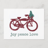  ontwerp voor fietsen en kerstbomen briefkaart (Voorkant)