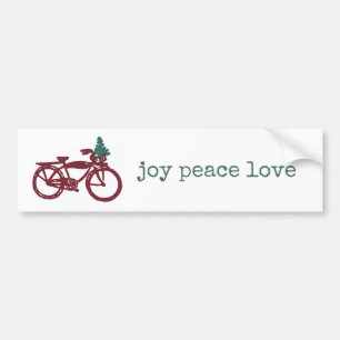 ontwerp voor fietsen en kerstbomen bumpersticker