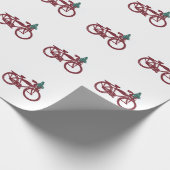 ontwerp voor fietsen en kerstbomen cadeaupapier (Hoek)
