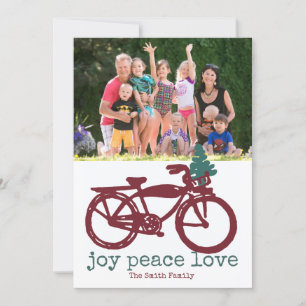 ontwerp voor fietsen en kerstbomen kaart