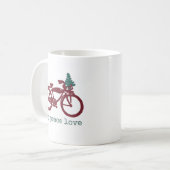 ontwerp voor fietsen en kerstbomen koffiemok (Voorkant links)