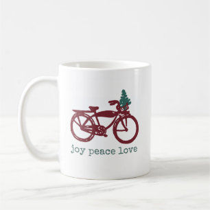 ontwerp voor fietsen en kerstbomen koffiemok