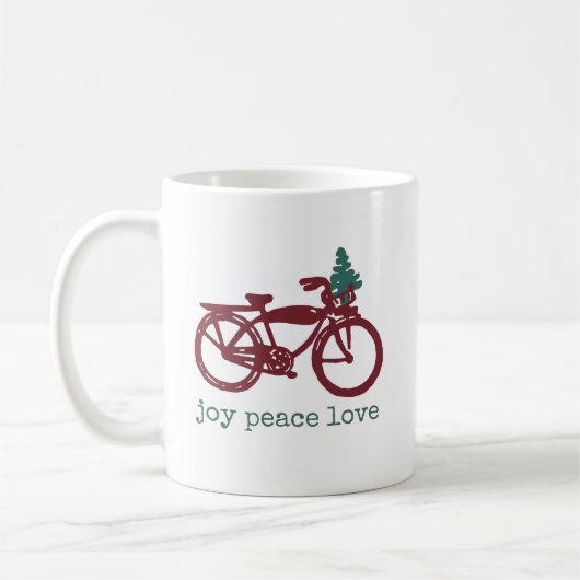 ontwerp voor fietsen en kerstbomen koffiemok (Links)